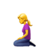 🧎‍♀️ woman kneeling display on Apple